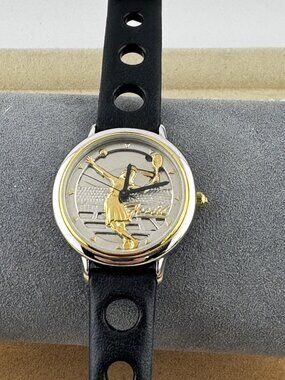 Gold & White Fossil Oversized Face (“Boyfriend Style”) Watch great condition Womens Boyfriend Oversized Watch With Swarovski Crystal  main image 3